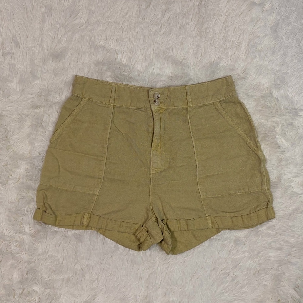 Casual Yellow Shorts